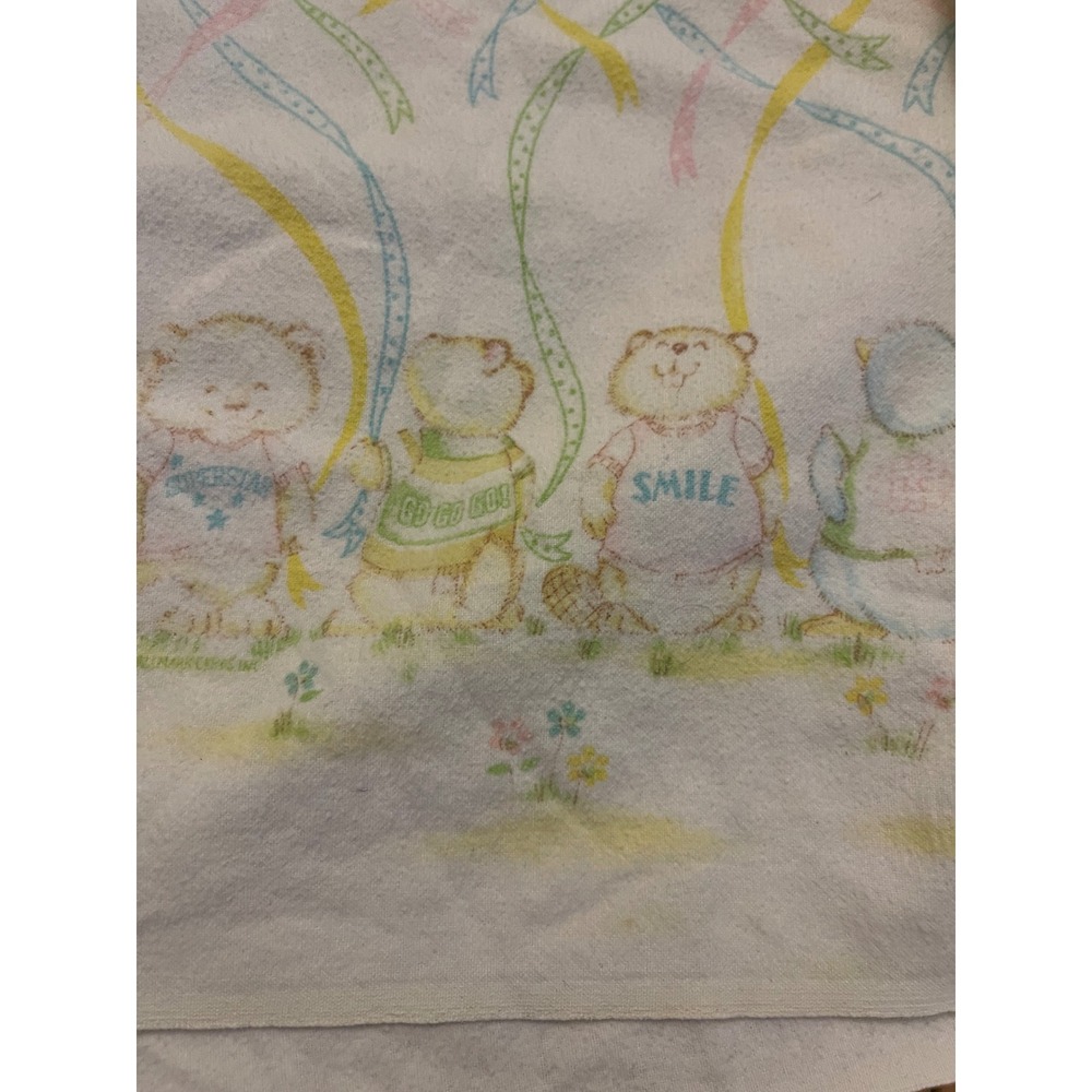 Vintage 1983 Hallmark Critter Sitters Crib Sheet & Receiving  Nursery blanke - Picture 2 of 12